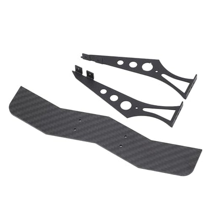 RiToEasysports RC Car Tail Wing Carbon Fiber Rear Spoiler for 1 10 RC Cars Universal Replacement with Aluminum Alloy Mounts Predrilled Design for TT02 XV01 PTG2 Drift Racing