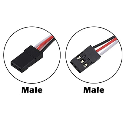 10pcs 10cm Male to Male JR Plug Servo Extension Lead Wire Cable 100mm AWG22 for RC Plane