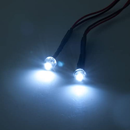 4PCS RC Spot Beam Square LED Cubes Offroad Driving Lights RC Light Bar LED Housing Lens Spotlight Compatible with 1/10 RC Car TRX4 TRX6 Axial SCX10 90046 RR10 D90 (D-4 Holes) - color: D-4 Holes