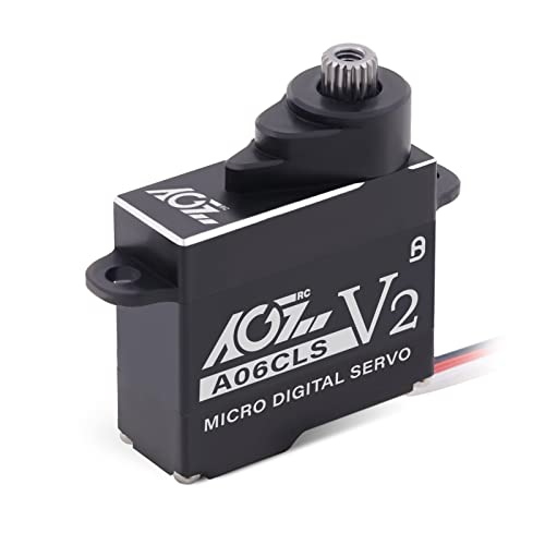 AGFRC 3KG HV RC Micro Servo for Mini-Z Cars (A06CLS V2 Black) | 6g Ultra-Light, 0.052s High Speed, Programmable, Digital Coreless Motor, Full Metal Gear, Ideal for 1/28 RC Cars - style: A06CLS V2 Black