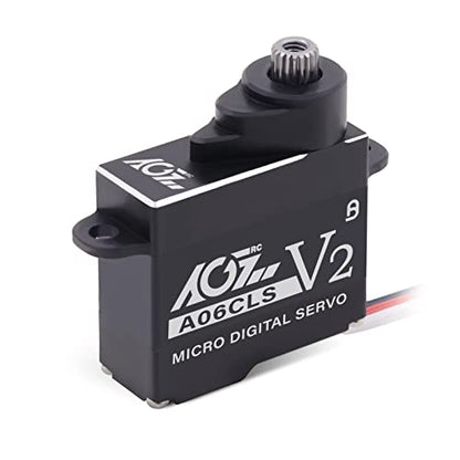 AGFRC 3KG HV RC Micro Servo for Mini-Z Cars (A06CLS V2 Black) | 6g Ultra-Light, 0.052s High Speed, Programmable, Digital Coreless Motor, Full Metal Gear, Ideal for 1/28 RC Cars - style: A06CLS V2 Black