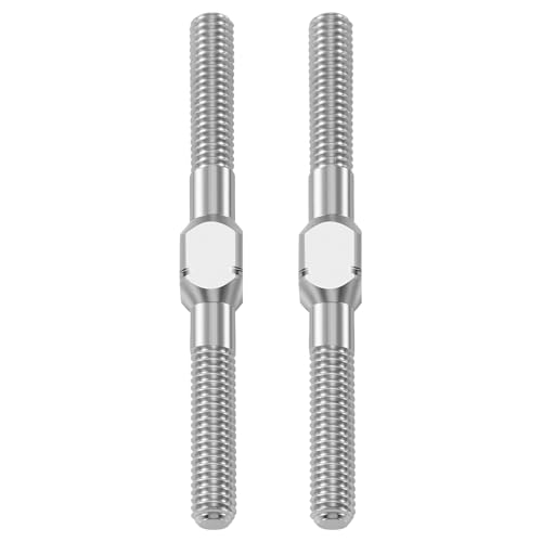 RCHUBAM 2PCS RC Turnbuckles Camber M3 Link Rod for 1/10 TRX-4 Slash 4X4 | 1 Pairs 14mm-50mm Suspension Rod,Alloy Steering Linkage Tie Rods - style: 35mm