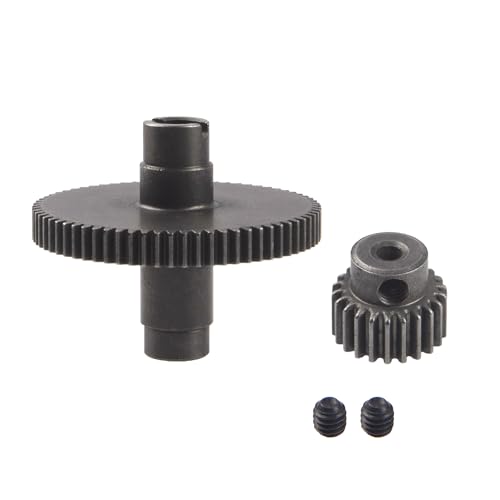 Metal Spur Diff Differential Main Gear & Motor Gear Compatible with WLtoys 104001 1/10 RC Car Upgrade Parts