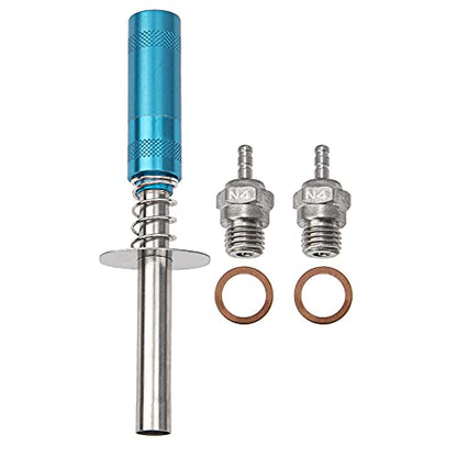 2Pcs N4 Hot Spark Glow Plugs No.4 & RC Igniter Engine Starter & Glow Plug N4#4 NO.4 Medium Hot Spark 70117
