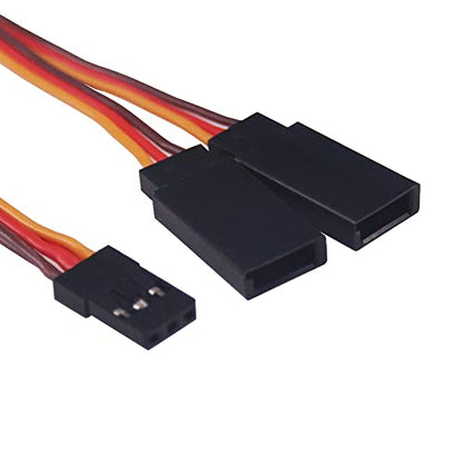 6pcs Servo Y Cable 1 to 2 Y Leads Male to Female Extension Lead Wire for RC Airplane Model(C171-6)