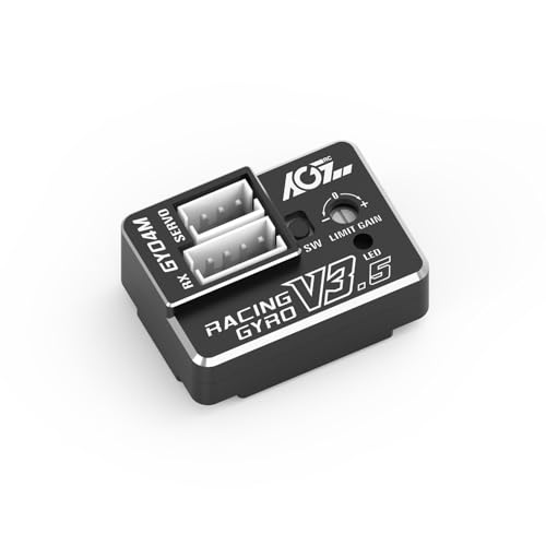 AGFRC 4g AVCS Gyro for RC Mini-Z Drift Car (GY04M V3.5 Black) | CNC Case, 3.7-8.4V, 20mA, AVCS & Normal Dual Modes, 32-bit PID Control, for Mini-Z, Competition Grade RC Drifting - color: Black