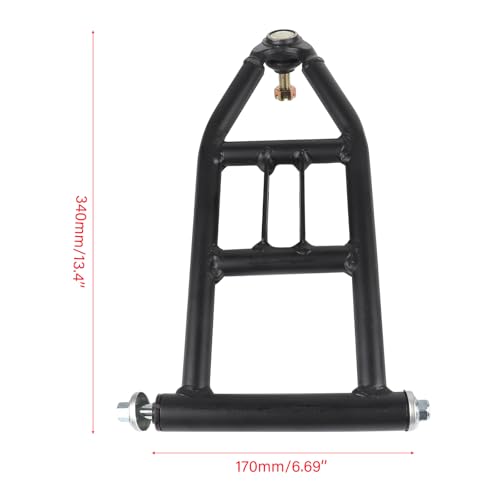 Front Suspension Shock Swing Arm Full Kit Upper Lower Steering Knuckle Spindle Kit For ATV Quad Bike Go Kart Buggy DIY Parts (340mm Front Suspension Shock Kit) - size: 340mm Front Suspension Shock Kit