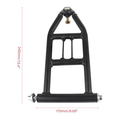 Front Suspension Shock Swing Arm Full Kit Upper Lower Steering Knuckle Spindle Kit For ATV Quad Bike Go Kart Buggy DIY Parts (340mm Front Suspension Shock Kit) - size: 340mm Front Suspension Shock Kit