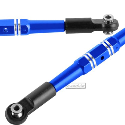RC Turnbuckles Camber Links Upgrades Part for 1/10 Outcast/Kraton 4x4 4S V2 BLX,Alloy Aluminium Links Steering Linkage Turnbuckles Tie Rods Linkage Set,Navy Blue - color: Navy Blue(1set)