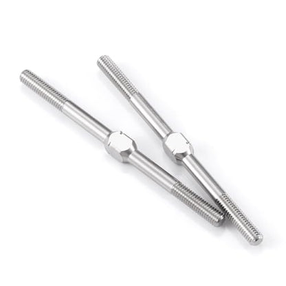 RCHUBAM 2PCS RC Turnbuckles Camber M3 Link Rod for 1/10 TRX-4 Slash 4X4 | 1 Pairs 14mm-50mm Suspension Rod,Alloy Steering Linkage Tie Rods - style: 50mm