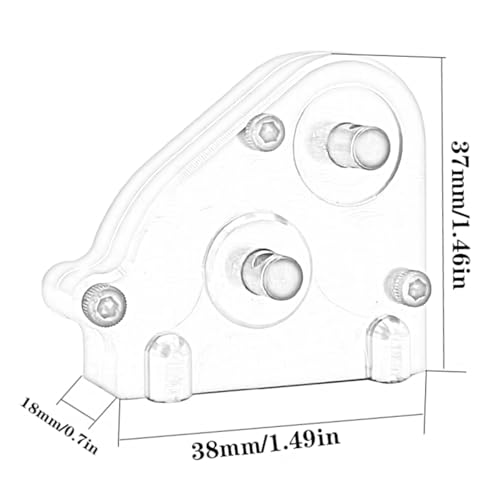 RC Accessories Compatible with MN for MN128 MN86 MN86S MN86K MN86KS G500 1/12 RC Crawler Car Upgrade Parts Metal Gearbox Transfer Case(Black) - color: Black