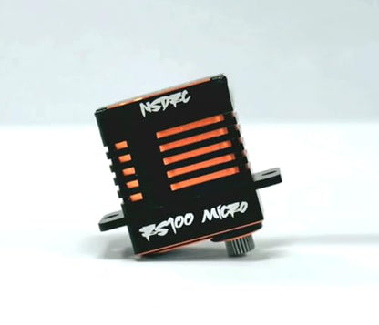 NSDRC Special Edition RS100 SERVO & Horn - Remote Control Car Electronics, RC Car Servo CNC Aluminum Case, 5V-8.4V (HELIDIRECT) (Orange) - color: Orange