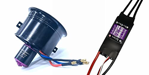 EDF 64mm 3S 3900KV 12.6V 11 Blades with 50A ESC, Electric Ducted Fan with Electronic Speed Controller, RC Jet Engine, Brushless Motor, Remote Control Model Replacement Airplane Parts DIY - style: 64mm EDF with 3S/3900KV motor+50A ESC