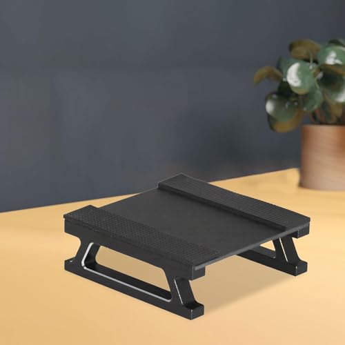 RC Car Repair Work Stand RC Repair Platform Workstation Aluminum Structure Rubber Base Portable Height Suitable for Car Model Repair, Black