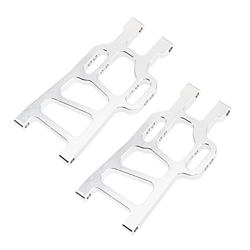 Metal Front Lower Suspension Arm Upgrade Part 08005 Compatible with Redcat Racing HSP 94111 1/10 RC Car Truck (Silver) - color: Silver