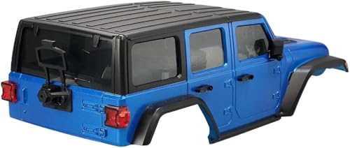 6.10inch/155mm Wheelbase Shell ABS Hardtop Body Kit Replacement Part for TRX4M Bronco Defender AX8560 1/18 RC Crawler Chassis (Blue) - color: Blue