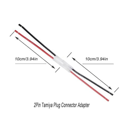 4Pairs Tamiya Plug Connector 2pin Tamiya Battery Connectors RC Battery Plug | Big Tamiya Plug Battery Male Female Connector Adapter with 14AWG 10cm Cable, for RC Car Lipo Battery Charge.(4 Tamiya2P) - size: 2 pin Tamiya Connector