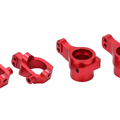 RC Block C Hub Carrier, Aluminum Alloy Steering Cup Upgrade Part Set for LOSI 22S 1/10 Rear Drive Short Course Truck (Red - color: Red