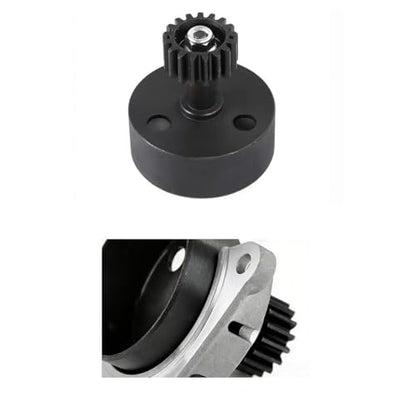 Alloy Clutch Bell and 17T Hardened Steel Pinion Gear Upgrade Set for 1/5 RC Hpi Baja 5B 5T 5SC - Enhanced Nut Fastening