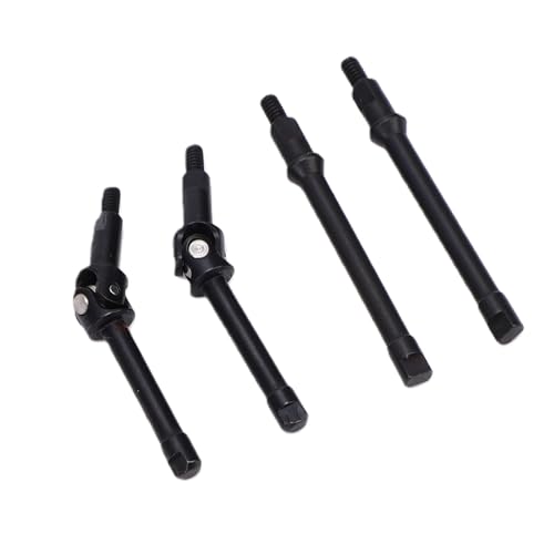 Rengue RC Steel Drive Shafts CVD Axle Set for SCX30 1 30 Crawlers Black Metal Front Rear Replacement Smooth Steering Direct Fit for Trail Rock Indoor RC Hobbyists