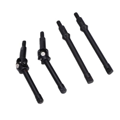 Rengue RC Steel Drive Shafts CVD Axle Set for SCX30 1 30 Crawlers Black Metal Front Rear Replacement Smooth Steering Direct Fit for Trail Rock Indoor RC Hobbyists