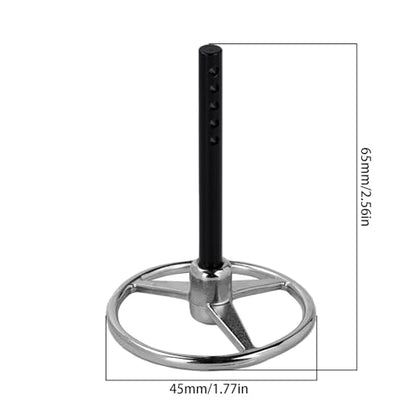 CNC Aluminum Universal RC Steering Wheel for 1/10 Scale RC Crawler Car Axial SCX10 TRX4 D90 D110 Interior Accessories (Silver) - color: Silver