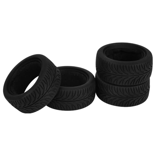 4pcs RC 1/10 On Road Slick Tire Rubber Tyre Fit for 1:10 Touring Drift Car HSP Tamiya HPI Kyosho Flating Car (2.54"x1.08“(64.5mmx27.5mm)) - size: 2.54"x1.08“(64.5mmx27.5mm)