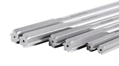 Accusize HSS Chucking Reamer Set 1/16 to 1/2 in by 1/64, 5500-SF00 | 29 Pc Fractional Set, Straight Shank, Straight Flute, Right-Hand Cut, +0.0001 to +0.0005 in Tolerance - size: 1/16" thru. 1/2" by 1/64"