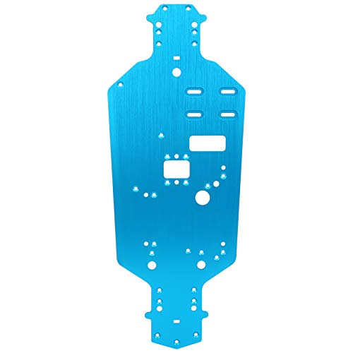 Aluminum Alloy Chassis Bottom Plate Replacement Upgrade Parts for HSP 94122 1/10 RC Car (Blue) - color: Blue