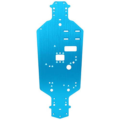 Aluminum Alloy Chassis Bottom Plate Replacement Upgrade Parts for HSP 94122 1/10 RC Car (Blue) - color: Blue