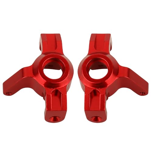 Aluminum Front Rear Swing Arm & Steering Knuckle C-Hub Kit Compatible with 1/14 MJX Hyper Go 14210 14209 H14BM RC Upgrade Parts (red) - color: Red