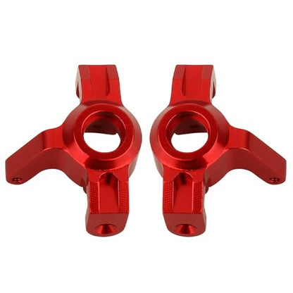 Aluminum Front Rear Swing Arm & Steering Knuckle C-Hub Kit Compatible with 1/14 MJX Hyper Go 14210 14209 H14BM RC Upgrade Parts (red) - color: Red