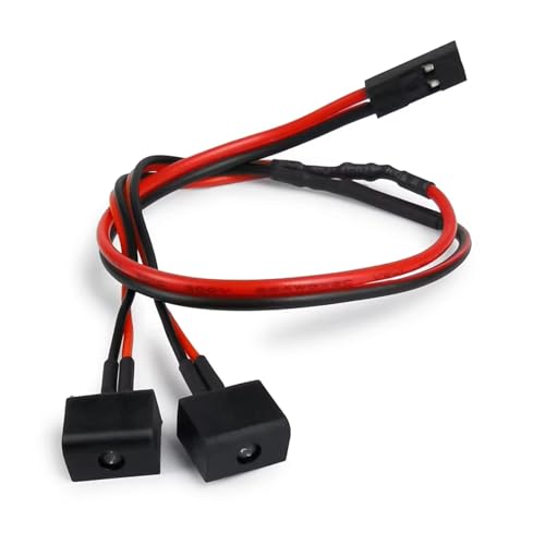 RC Cars Models For Axial For SCX24 AXI00006 For Bronco 1/24 2PCS Rear Tail Light Set Cable Harness RC Car Parts Tracked Vehicle Parts Upgrade And Replacement