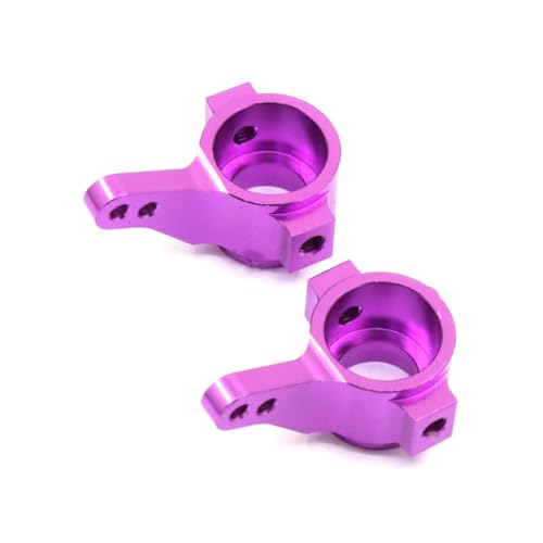 CNC Aluminum Alloy Steering Knuckle RC Upgrade Parts for 1/10 Tamiya CC01 TA02 TA03 RC Car (Purple) - color: Purple