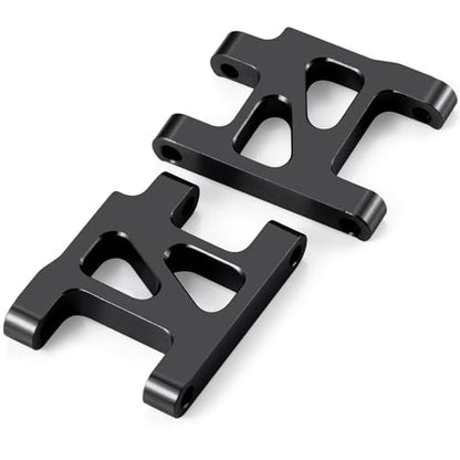 2PCS RC Aluminum Alloy Front Lower Swing Arm Suspension A-Arms Set Compatible with 1/10 Tamiya TA01 RC Car Upgrades (Black) - color: Black