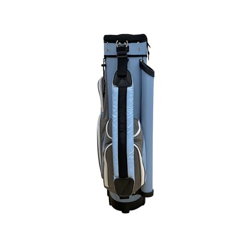 RJ Sports Spinner X Transport Wheeled Golf Cart Bag - color: Blue/Heather Grey
