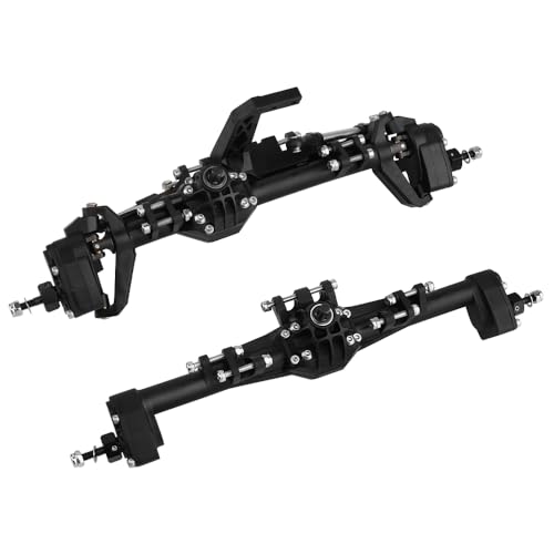 Nylon Front & Rear Portal Axle with Scale Hydraulic Ram for 1/10 RC Crawler Vanquish H10 Optic Capra UTB10 Upgrade