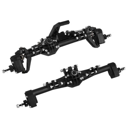 Nylon Front & Rear Portal Axle with Scale Hydraulic Ram for 1/10 RC Crawler Vanquish H10 Optic Capra UTB10 Upgrade