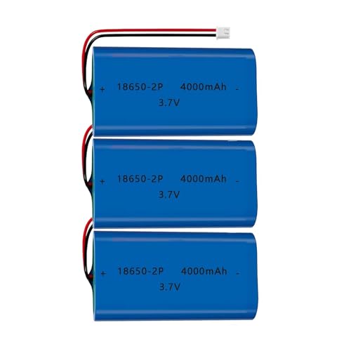 3Pack 3.7V 4000mAh Rechargeable Lithium Ion Battery Pack Li-ion Cell XH2.54-2P Plug for Remote Control Cars DIY Replacement - color: No Charger Cable, size: 3Pack
