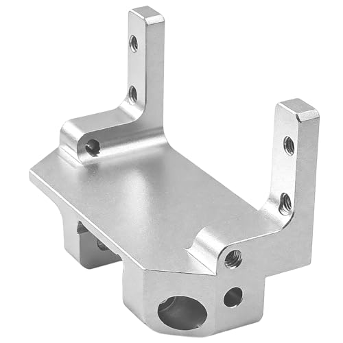 SCX10 III Servo on Axle Mount, AR45P Portal Axle 4-Link Suspension Servo Mount for 1/10 RC Crawler (Black/Silver) (Silver) - color: Silver