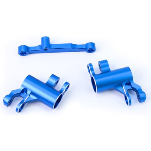 Aluminum Alloy Bellcrank Assembly with Drag Link Upgraded Parts for 1/16 Mini Maxx/Mini XRT,Replace#10743 (Blue) - color: Blue