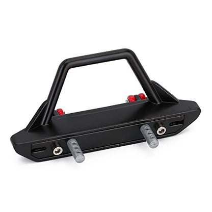 INJORA Metal Front Bumper with Lights for 1/24 SCX24 Wrangler Gladiator（B） - color: Bumper B
