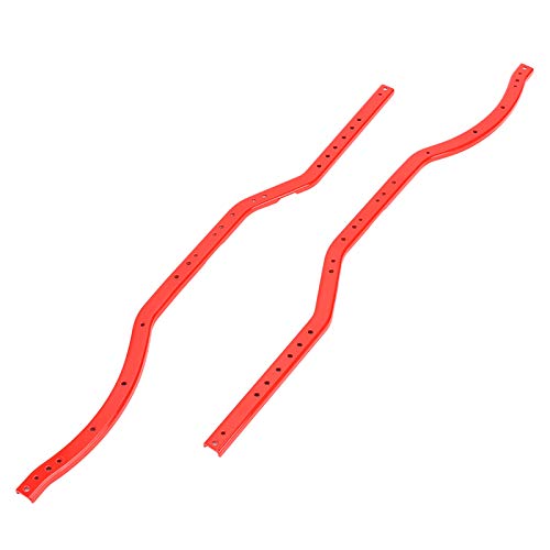 Universal Steel Chassis Frame Rails for AXIAL SCX10 RC Crawler - Red Color Set