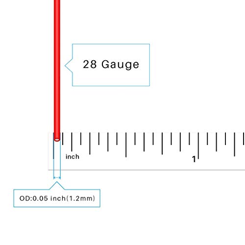 BNTECHGO 28 Gauge Silicone Wire Spool Red and Black Each 25ft 2 Separate Wires Flexible 28 AWG Stranded Tinned Copper Wire | Flexible 28 AWG Stranded Tinned Copper Wire Silicone Rubber Insulation For RC Models, Drone, Robot, EV Charger, 3D Printer - size: