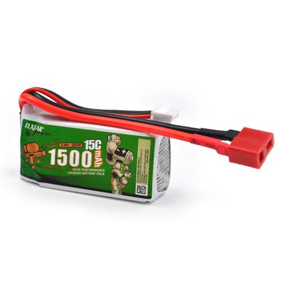 (2-Pack) 7.4V 1500mAh Battery for WLTOYS A959-B, A969-B, A979-B | Fits K929-B, 144001, 12401, 9200, 9200E, 300E, YC200 and HM123 RC vehicles; T-head connector and 2 USB chargers.