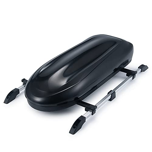 RC-Hub Plastic Roof Trunk Luggage Rack Box for 1/10 TRX-4 TRX-6 RC Crawler Car,Roof Top Carrier Storage Luggage Box for RC Crawler (Black) - color: Black