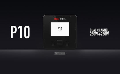 ISDT P10 DC 250W 10A Dual Channel Lipo Battery Charger, XT60 Smart Charger for 1-6S Life/LiIon/LiPo/LiHv