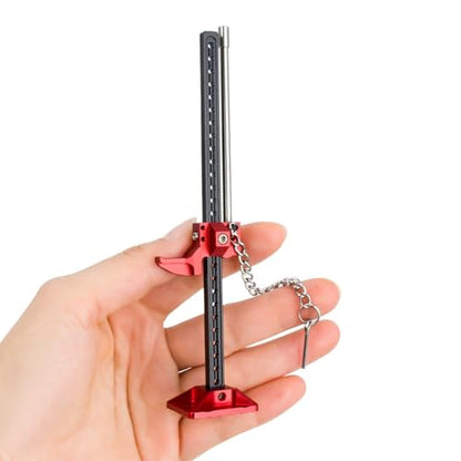 1/10 Scale rc Accessories RC Metal Slideable Jack Tool Mini Lifting Jack Compatible with Axial SCX10 Traxxas TRX4 Tamiya CC01 RC4WD D90 D110 Upgrade Parts