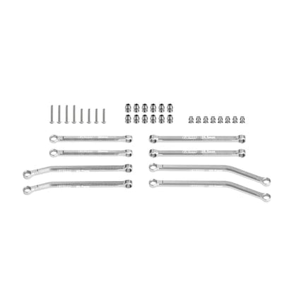 GPM for Axial SCX30 1/30 7075-T6 Aluminum Front & Rear Link Set RC Crawler for SCX30 Ford Bronco Jeep Wrangler JLU Chevrolet K10 (Silver) - color: Silver