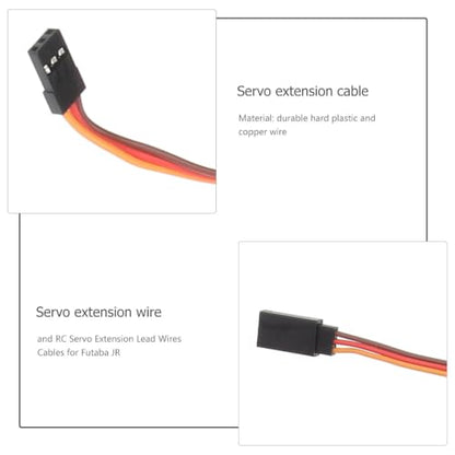 MERRYHAPY 10pcs 1m Servo Extension Lead Wire Cables for Futaba Sturdy Hard Plastic and Copper Wire Compatible Receiver Connection and Rc Car for Remote Control
